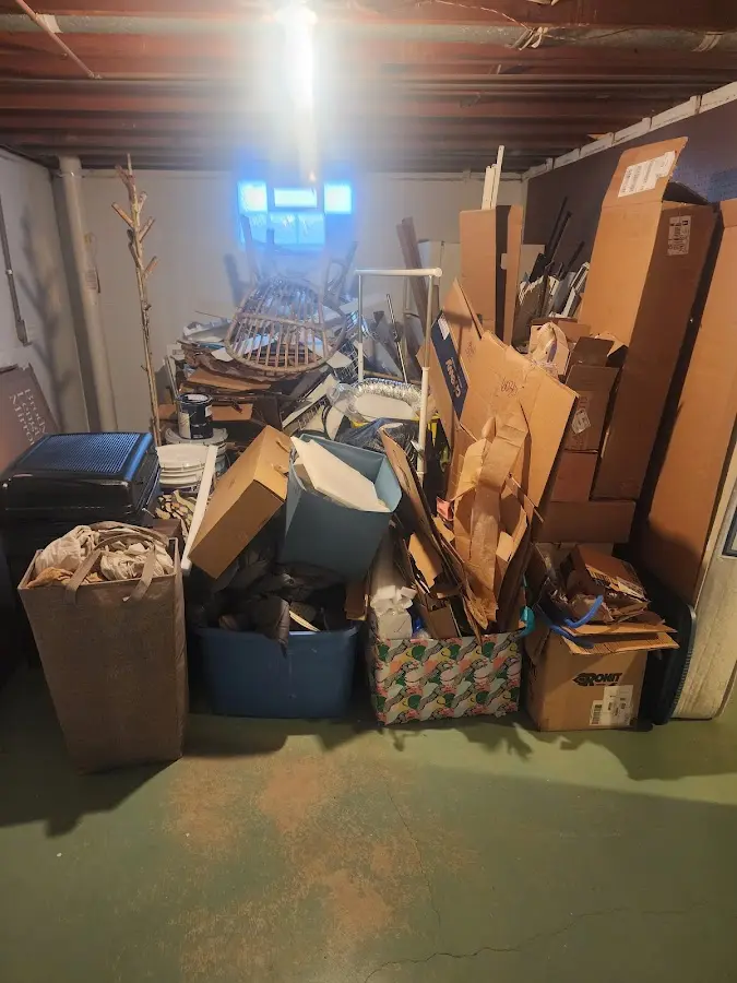 Roll-off dumpster container at job site for 20 Yard Dumpster Rental in Middleton